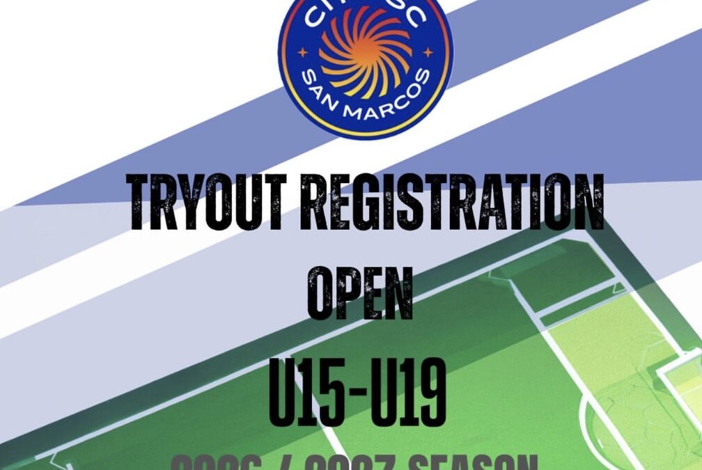 U15 – U19 Tryout Registration Now Open for 2026/2027 Season
