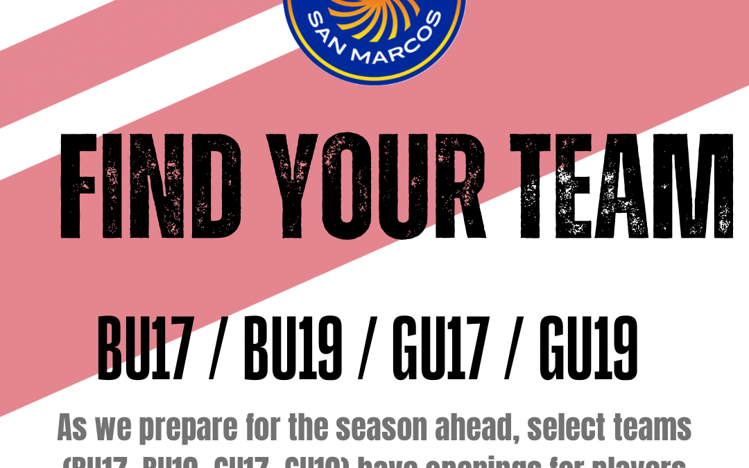 Competitive Roster Opportunities Available